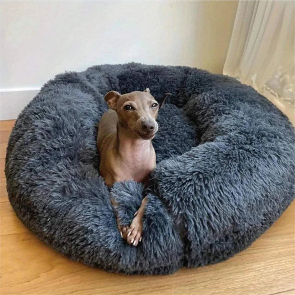 Donut Dog Bed Fluffy Donut Dog Bed – Calming & Washable Nest