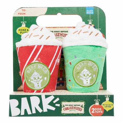 {{ BARK Fa-La-La-Lattes Plush Dog Toy 2pc }} dog and cat toy from ZoomieGood.