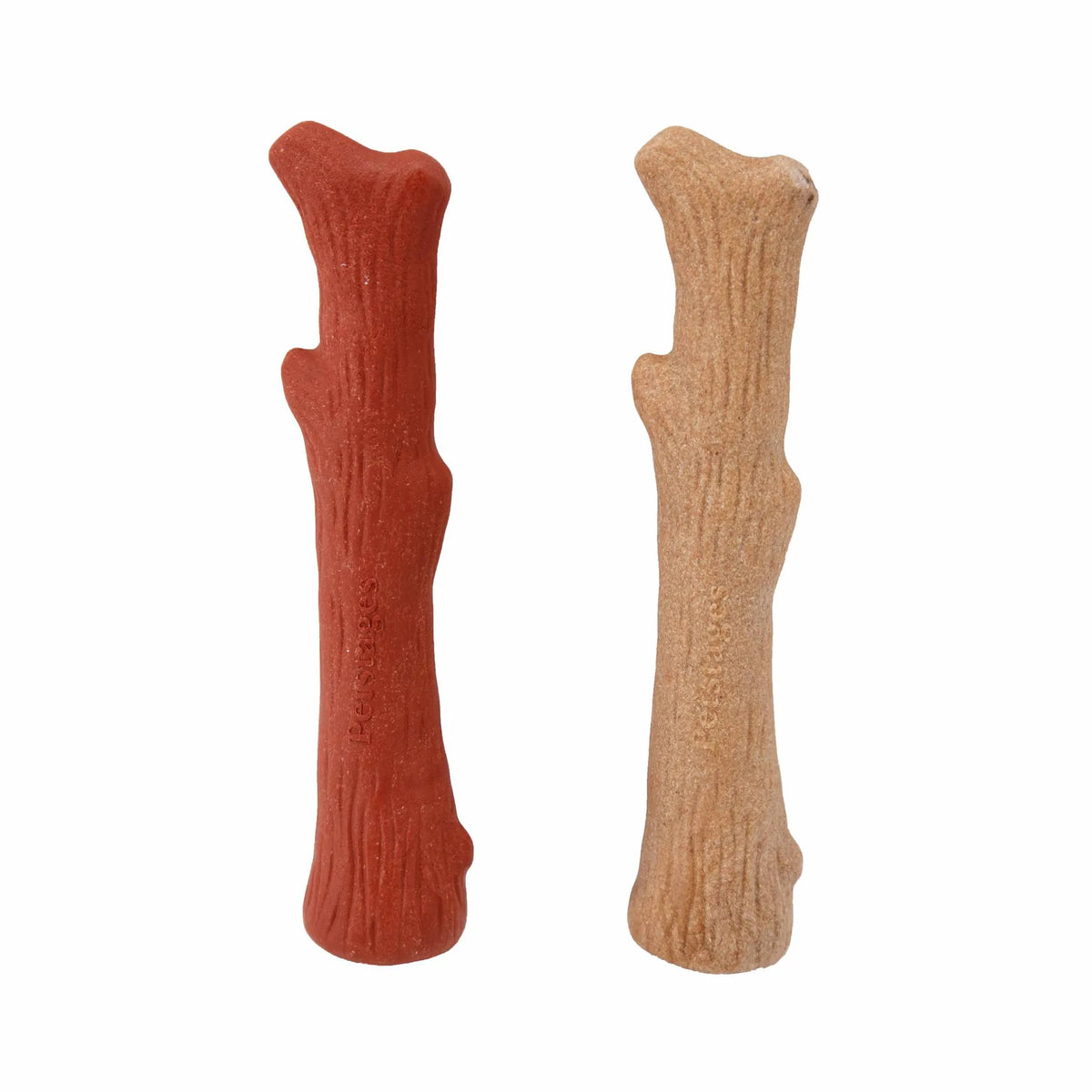 {{ Petstages Dogwood Wood Alternative Dog Chew Toy Original/Mesquite Medium 2pc }} dog and cat toy from ZoomieGood.