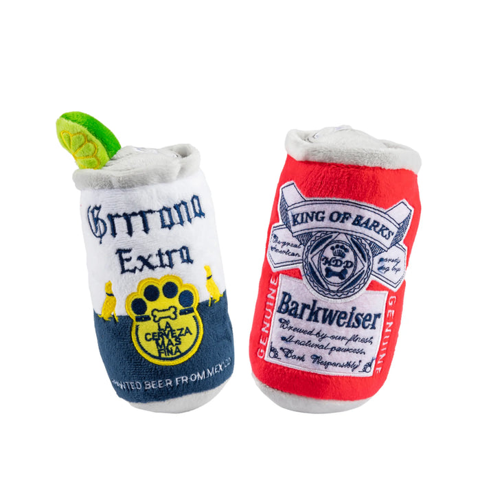 {{ Beer Can Bundle Squeaker Dog Toy }} dog and cat toy from ZoomieGood.
