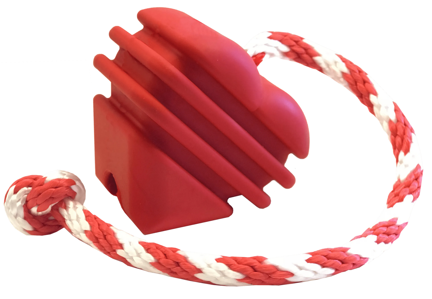 {{ MKB Heart on a String Ultra-Durable Durable Rubber Chew Toy, Reward Toy, Tug Toy, and Retrieving Toy }} dog and cat toy from ZoomieGood.