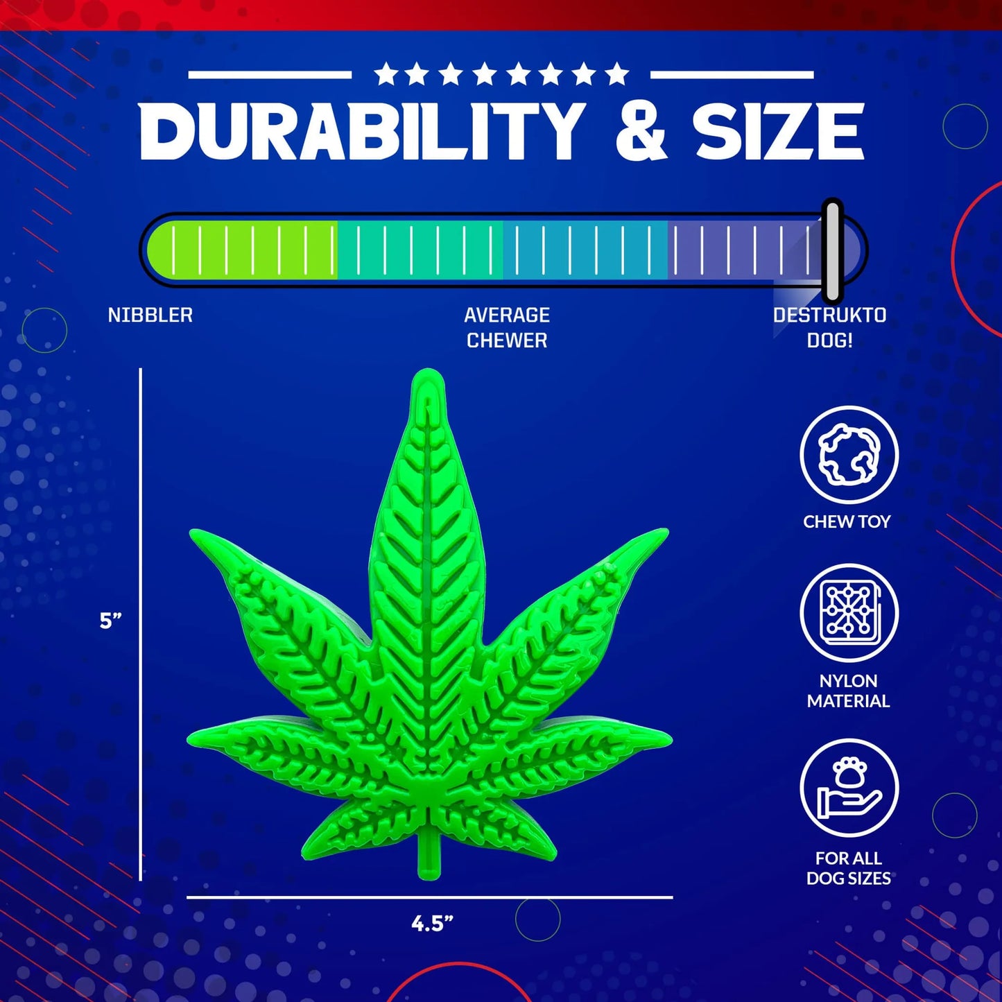 {{ MKB Colorado Maple Leaf Durable Nylon Dog Chew Toy for Aggressive Chewers }} dog and cat toy from ZoomieGood.