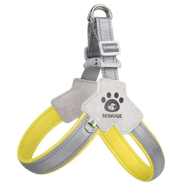 Adjustable Dog Harness Yellow / S Adjustable Dog Harness – Reflective, Breathable, Secure Fit