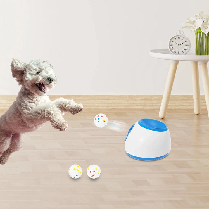 {{ Automatic Dog Ball Launcher – 10–30ft Adjustable }} dog and cat toy from ZoomieGood.