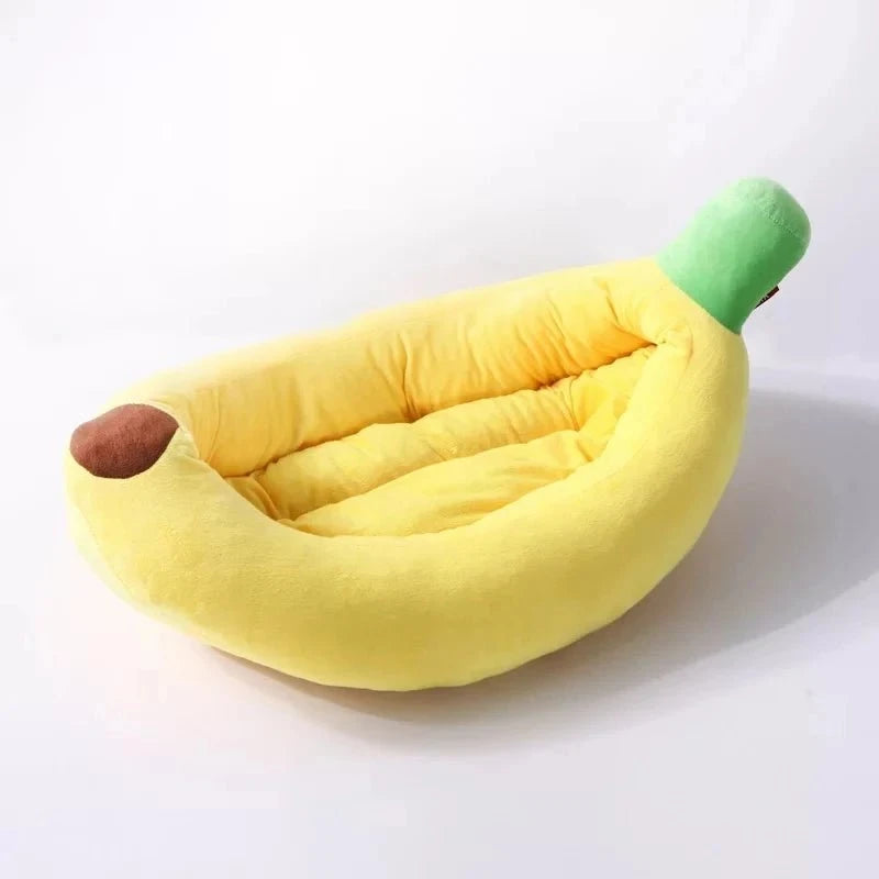 Dog Bed Nest Banana-Shaped Soft Pet Bed – Cozy & Fun Design