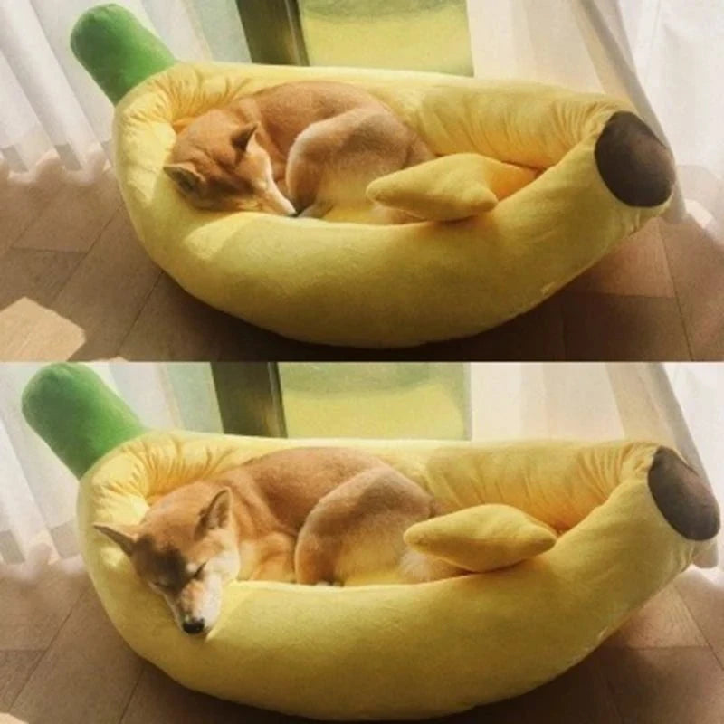 Dog Bed Nest for 10-20kg / United States Banana-Shaped Soft Pet Bed – Cozy & Fun Design