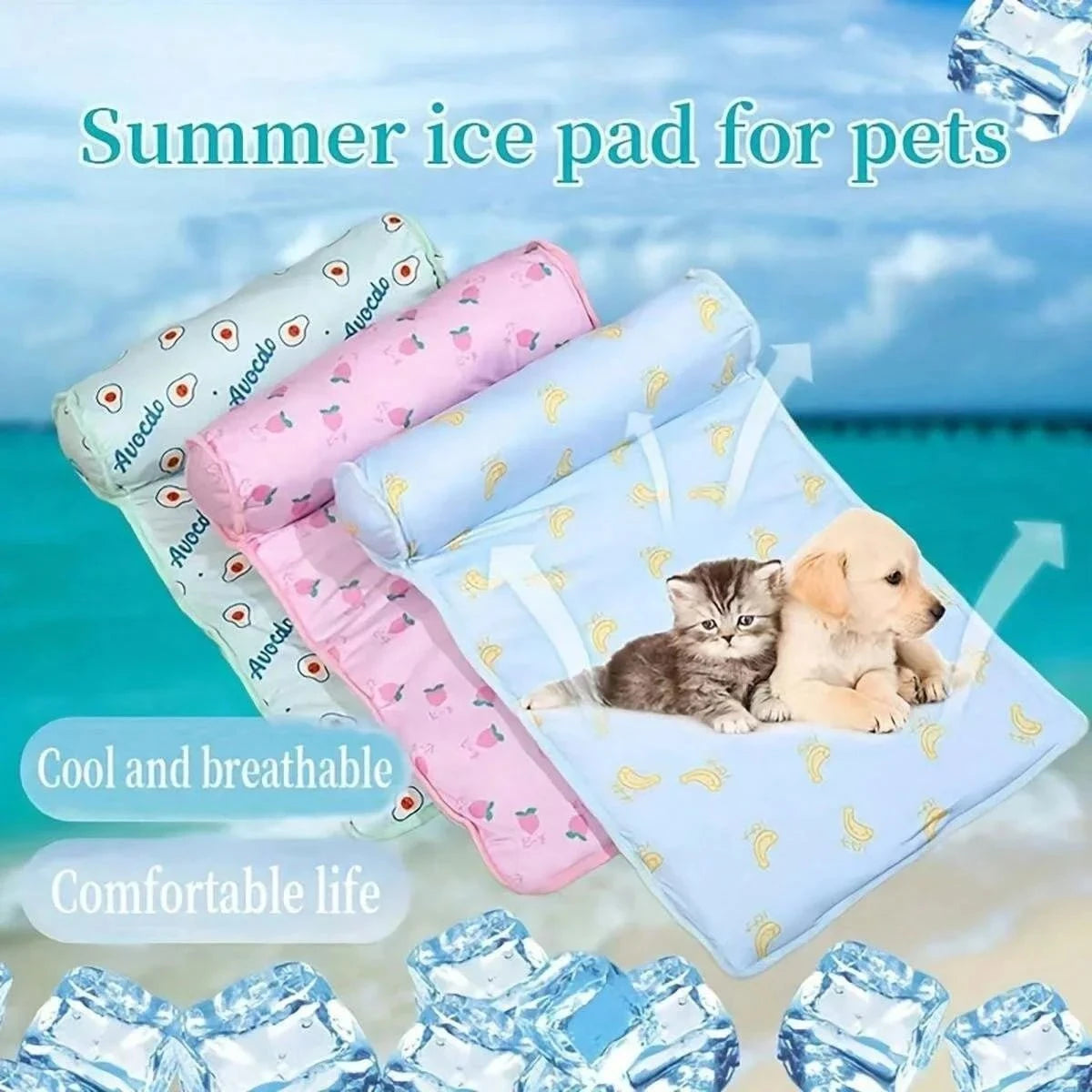 Cooling Dog Beds Cooling Dog Mat – Breathable Summer Pad for All Sizes
