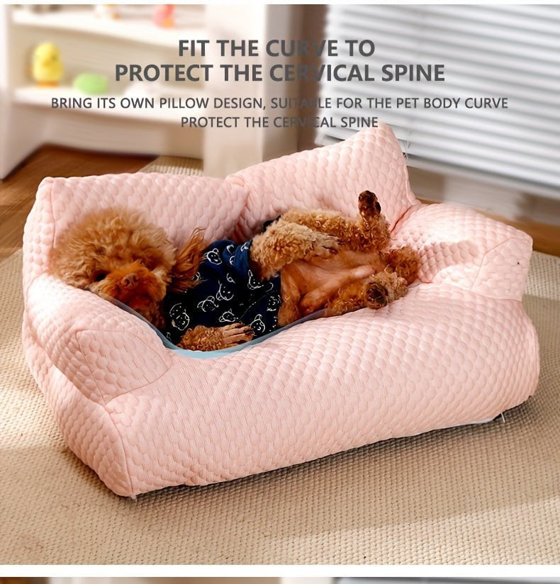 Cooling Pet Sofa Bed Blue / United States Cooling Pet Sofa Bed – Breathable & Washable Comfort