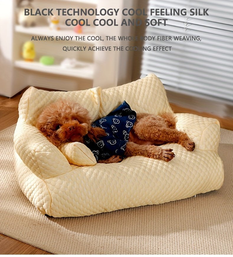 Cooling Pet Sofa Bed Blue / United States Cooling Pet Sofa Bed – Breathable & Washable Comfort