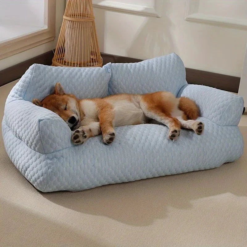 Cooling Pet Sofa Bed Blue / United States Cooling Pet Sofa Bed – Breathable & Washable Comfort