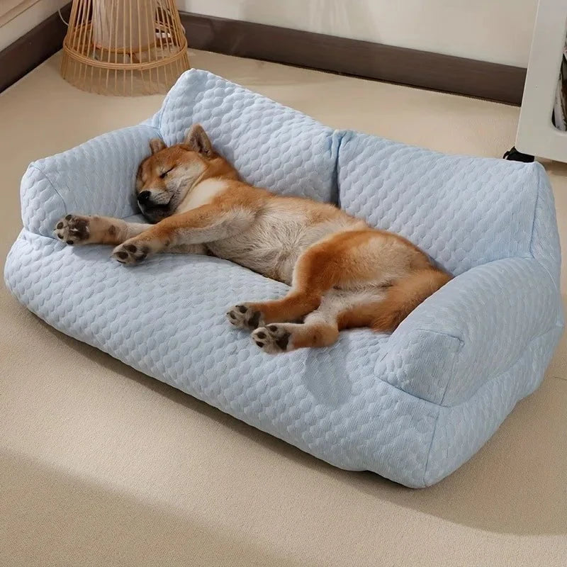 Cooling Pet Sofa Bed Blue / United States Cooling Pet Sofa Bed – Breathable & Washable Comfort