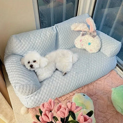 Cooling Pet Sofa Bed Blue / United States Cooling Pet Sofa Bed – Breathable & Washable Comfort