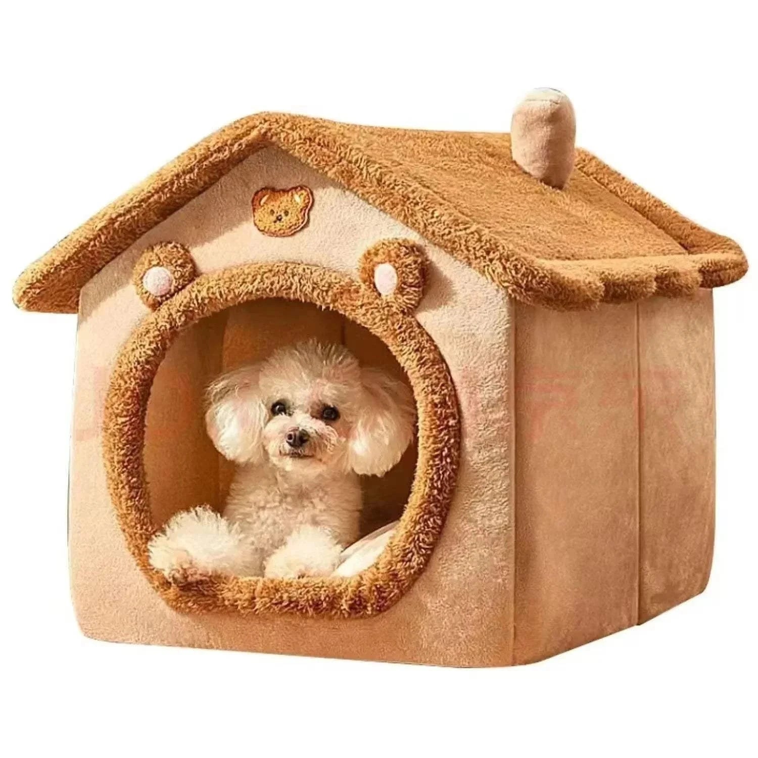 Corduroy Dog Bed brown / S Corduroy Dog Bed – Washable Bed for All Sizes