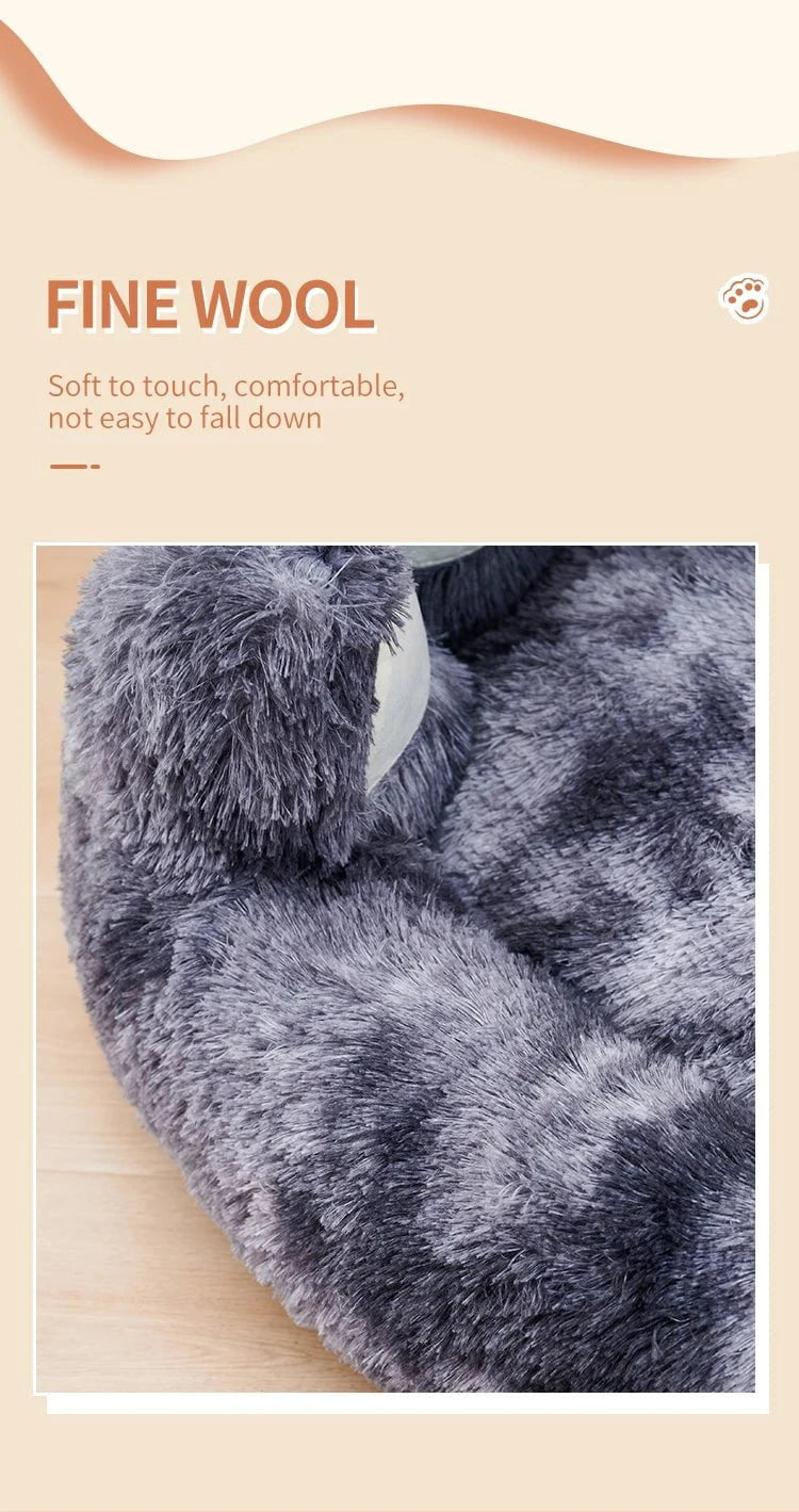 Calming Dog Bed Cozy Paw-Shaped Calming Dog Bed – Fluffy & Washable
