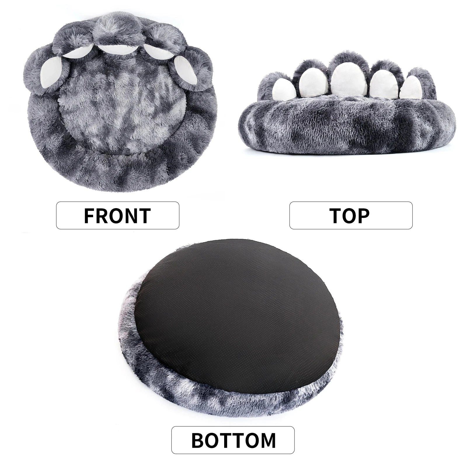 Calming Dog Bed Cozy Paw-Shaped Calming Dog Bed – Fluffy & Washable