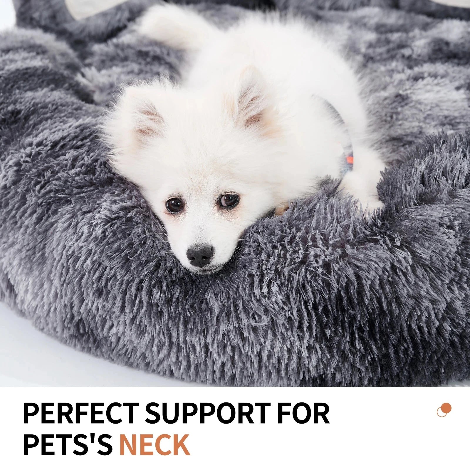 Calming Dog Bed Cozy Paw-Shaped Calming Dog Bed – Fluffy & Washable