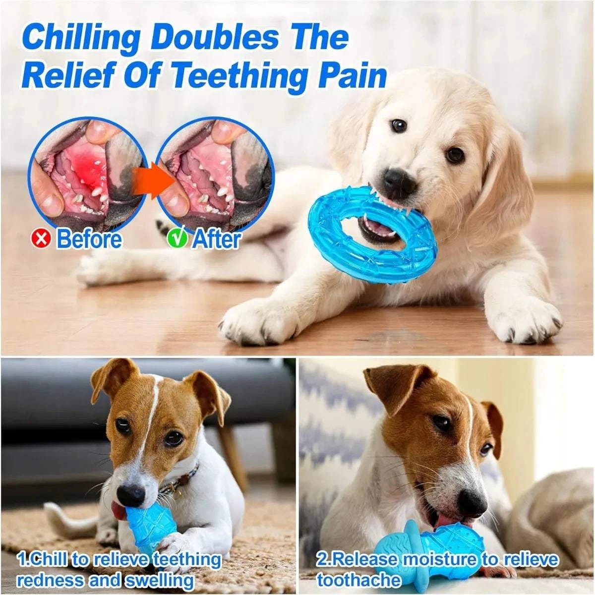 Dog Cooling Chew Toys 3pcs Dog Cooling Chew Toys (3pcs) – Summer Relief Set