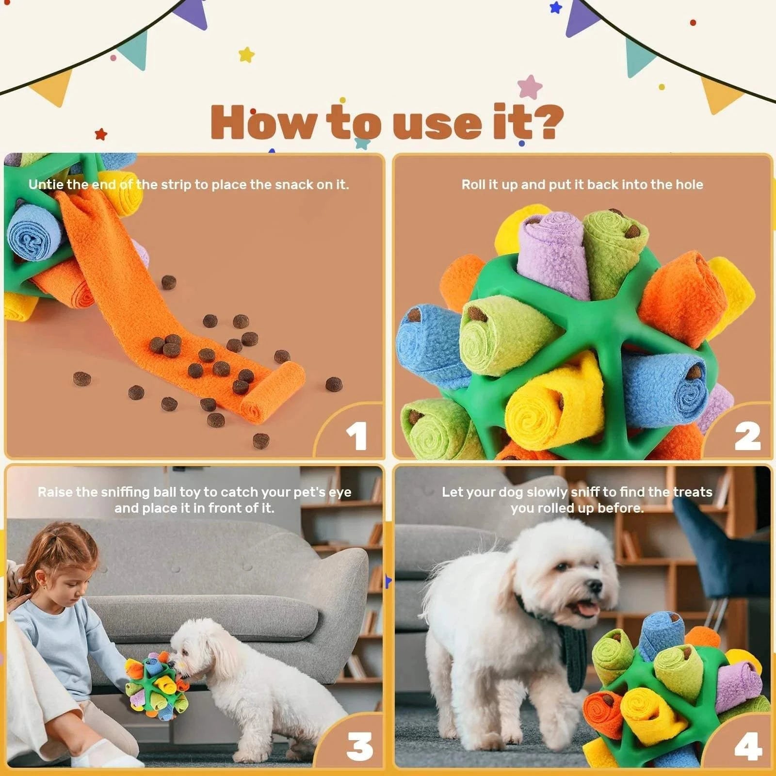 Dog Snuffle Ball Dog Snuffle Ball – Slow Feeder & Treat Puzzle Toy
