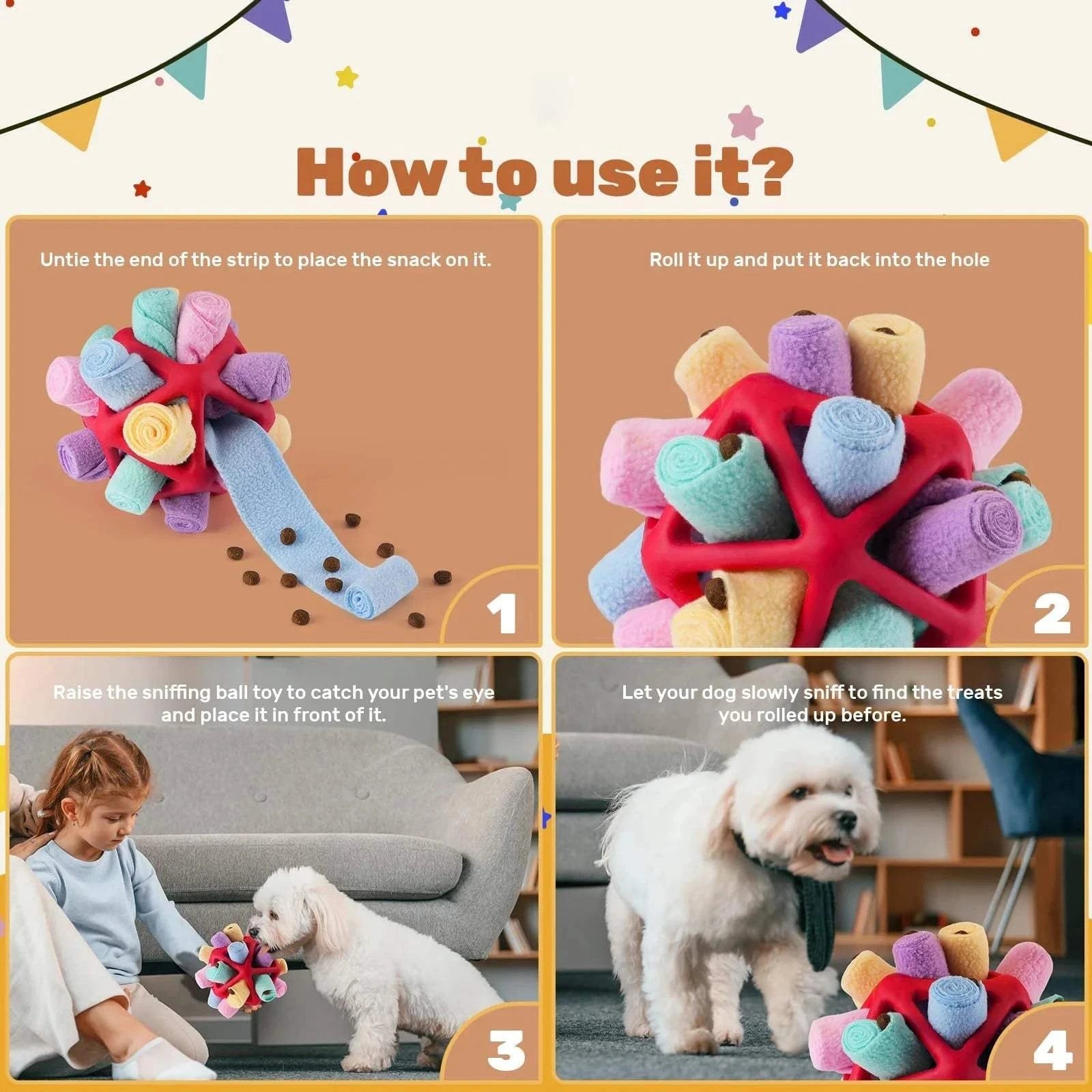 Dog Snuffle Ball Dog Snuffle Ball – Slow Feeder & Treat Puzzle Toy