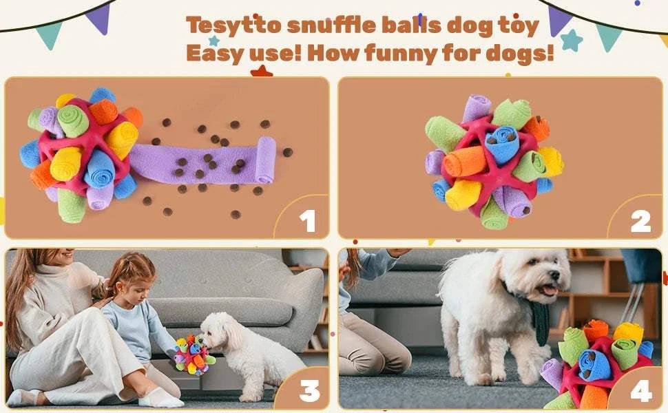 Dog Snuffle Ball Dog Snuffle Ball – Slow Feeder & Treat Puzzle Toy