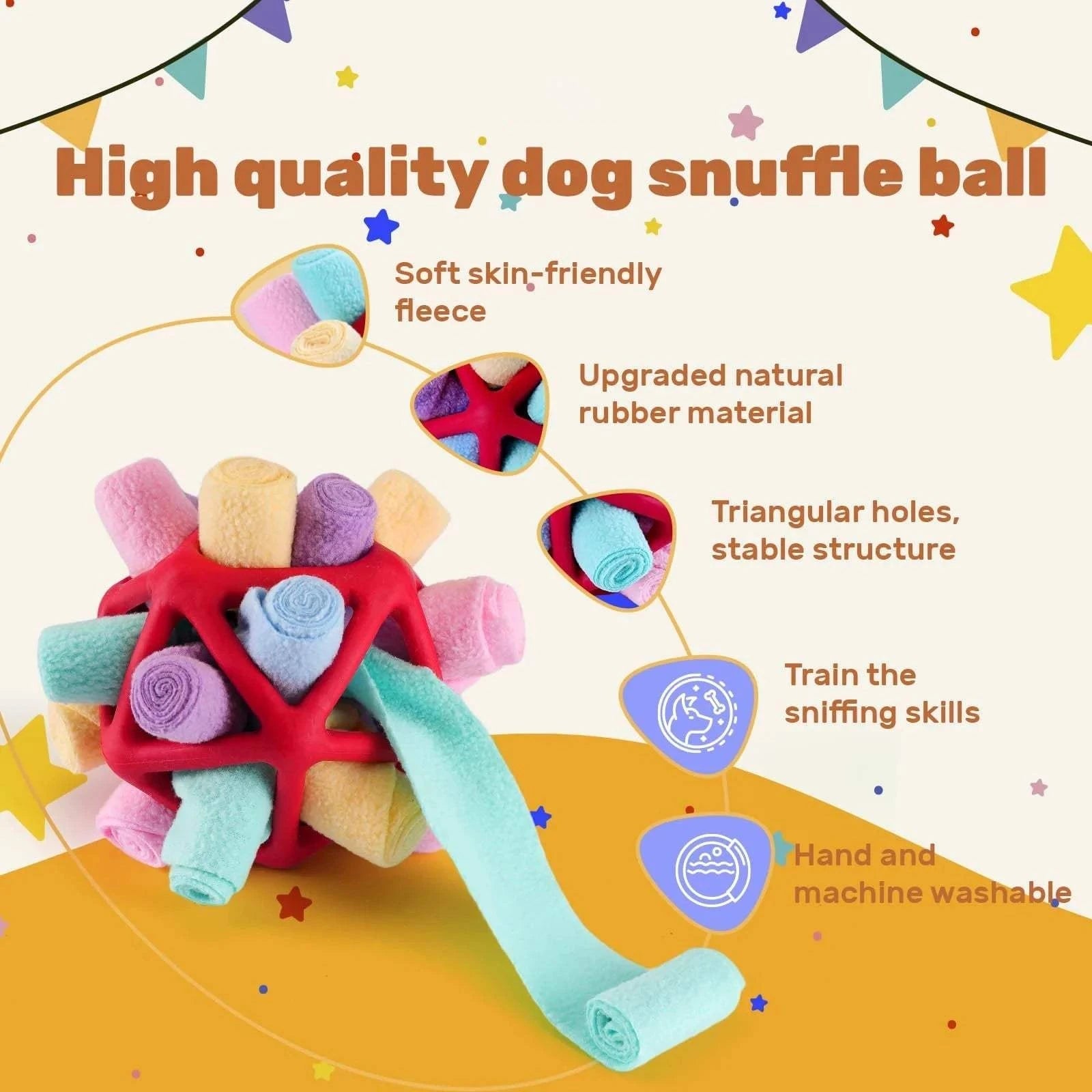 Dog Snuffle Ball Dog Snuffle Ball – Slow Feeder & Treat Puzzle Toy