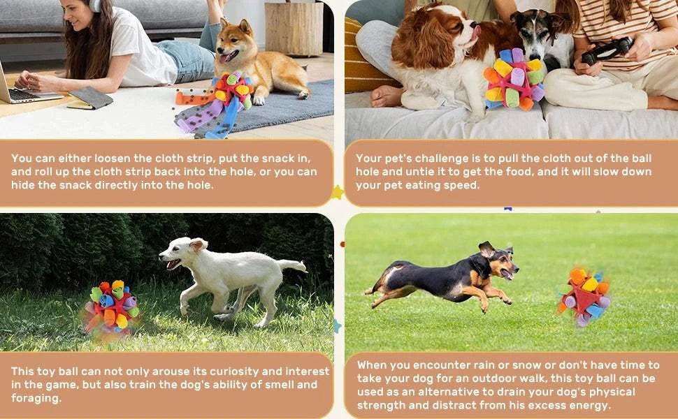 Dog Snuffle Ball Dog Snuffle Ball – Slow Feeder & Treat Puzzle Toy