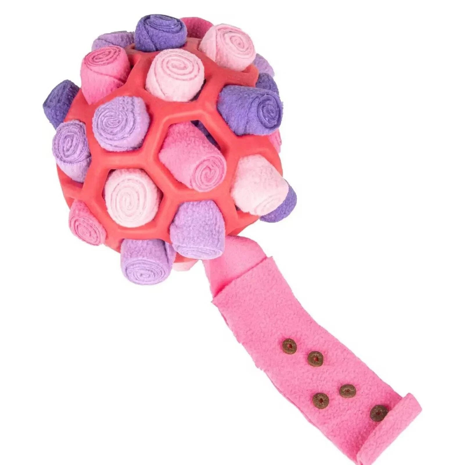 Dog Snuffle Ball Pink Dog Snuffle Ball – Slow Feeder & Treat Puzzle Toy
