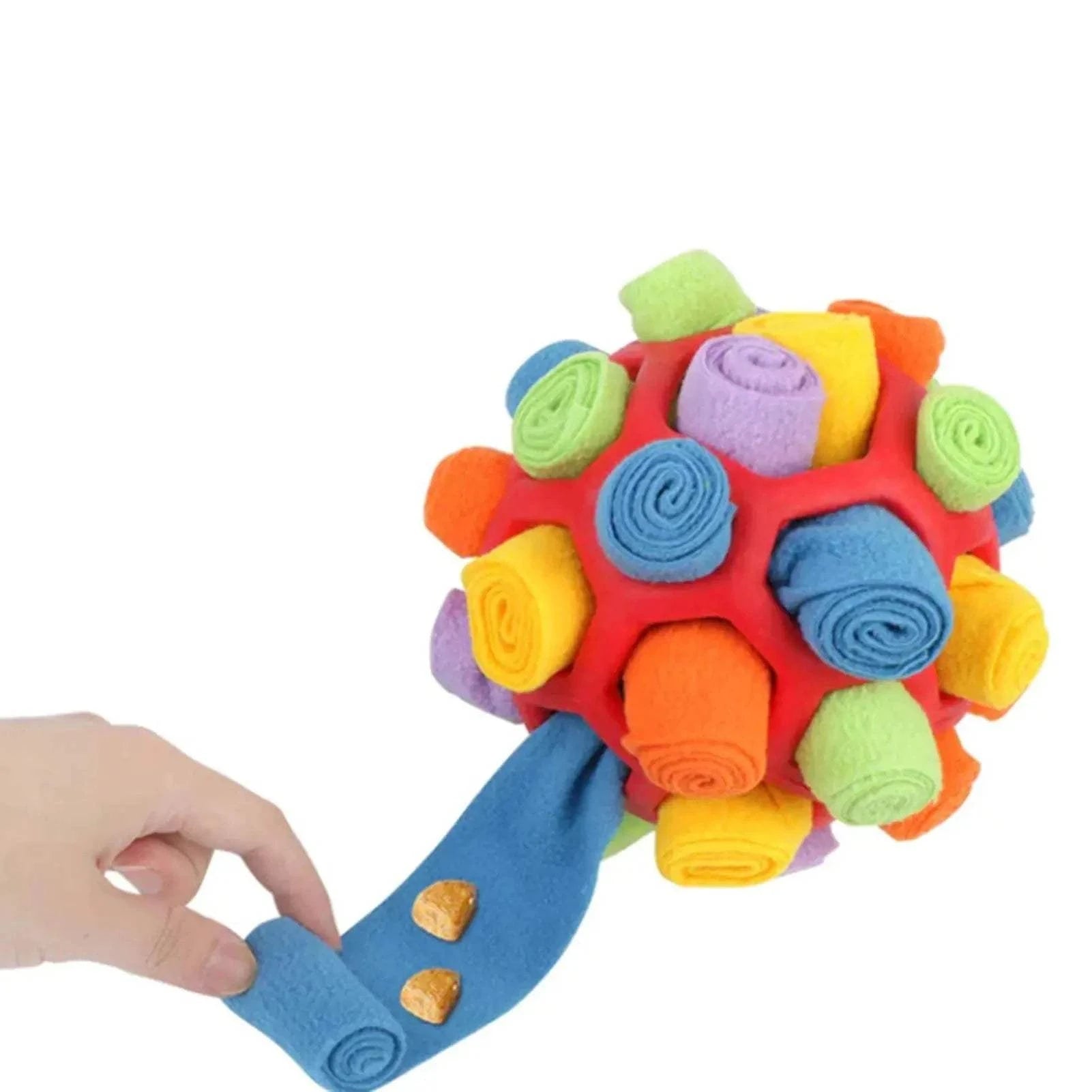 Dog Snuffle Ball Red Dog Snuffle Ball – Slow Feeder & Treat Puzzle Toy