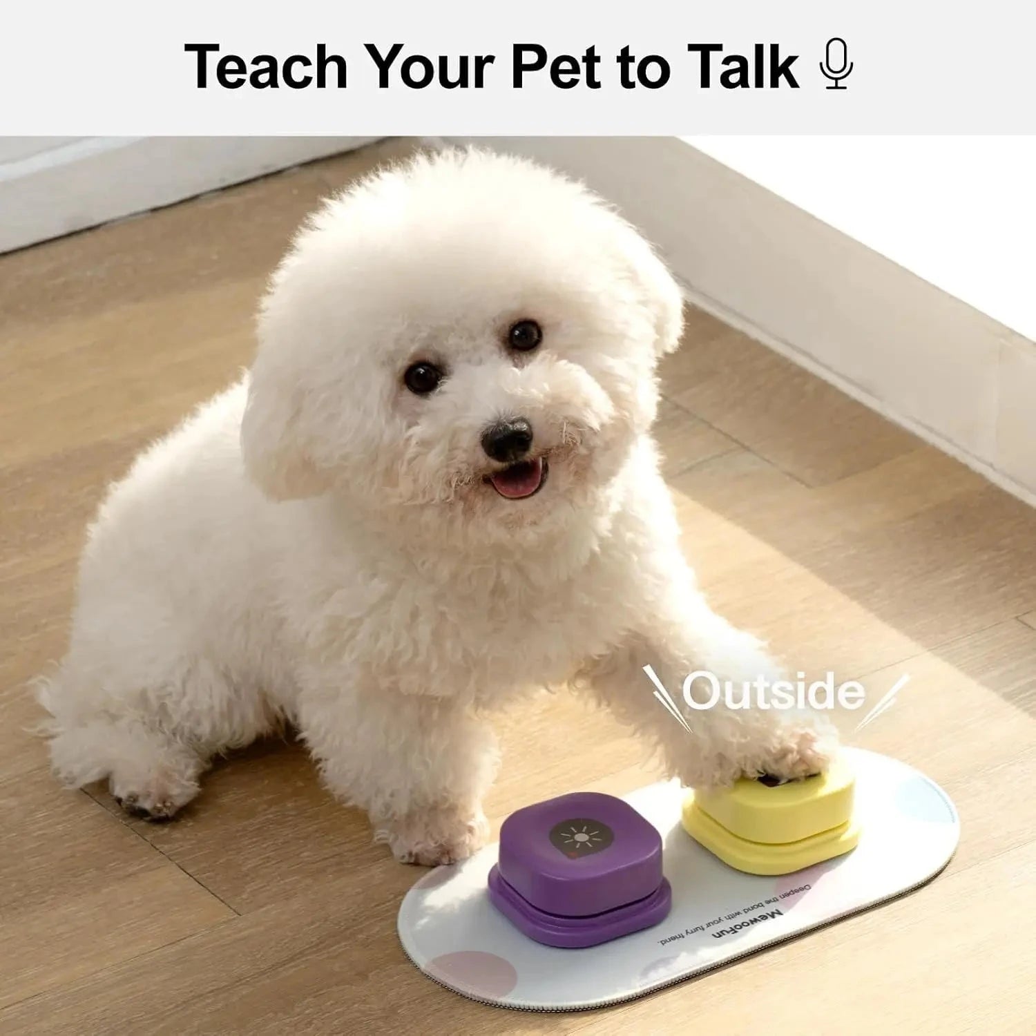 Dog Talking Buttons 2 Pack / United States Dog Talking Buttons with Mat & Training Manual