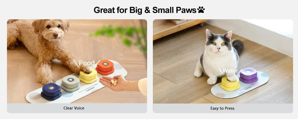 Dog Talking Buttons 2 Pack / United States Dog Talking Buttons with Mat & Training Manual