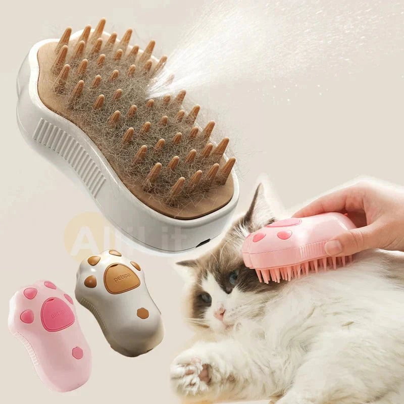 Dog Steam Brush Electric Dog Steam Brush – 3-in-1 Grooming Comb