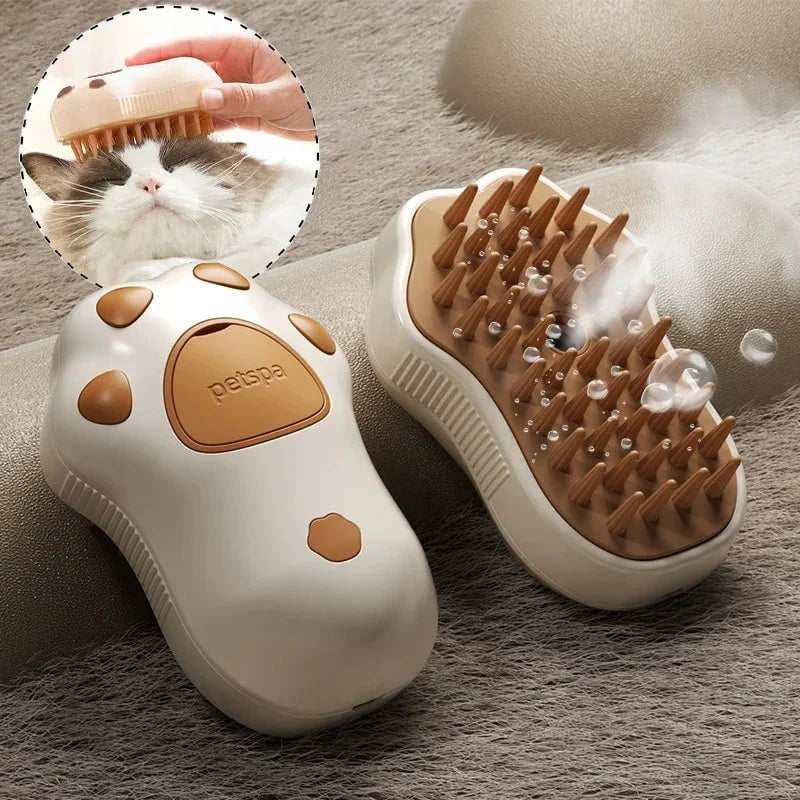 Dog Steam Brush Electric Dog Steam Brush – 3-in-1 Grooming Comb