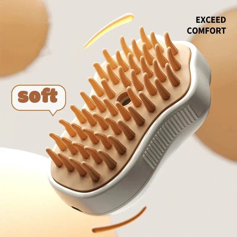 Dog Steam Brush Electric Dog Steam Brush – 3-in-1 Grooming Comb