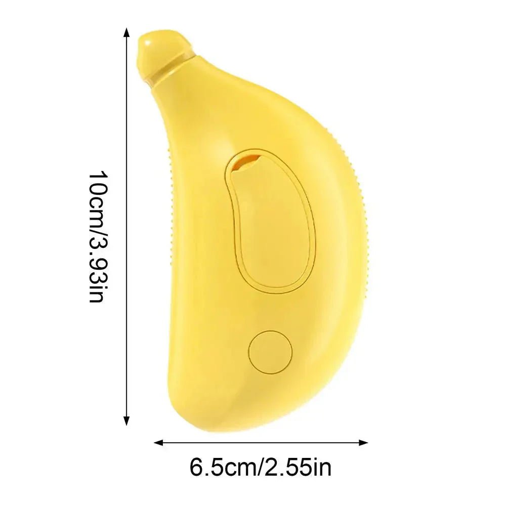 Dog Steam Brush Yellow / Banana Electric Dog Steam Brush – 3-in-1 Grooming Comb