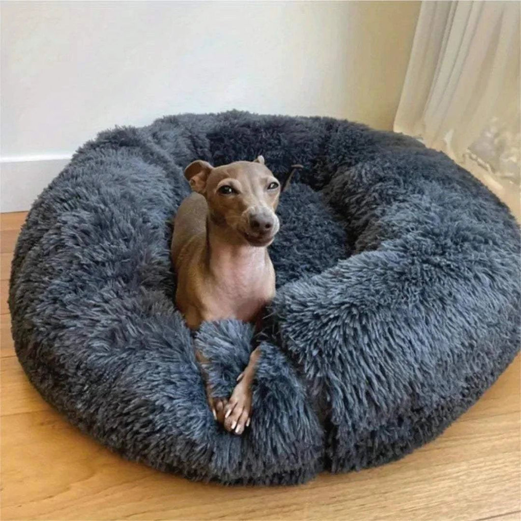 Donut Dog Bed Fluffy Donut Dog Bed – Calming & Washable Nest