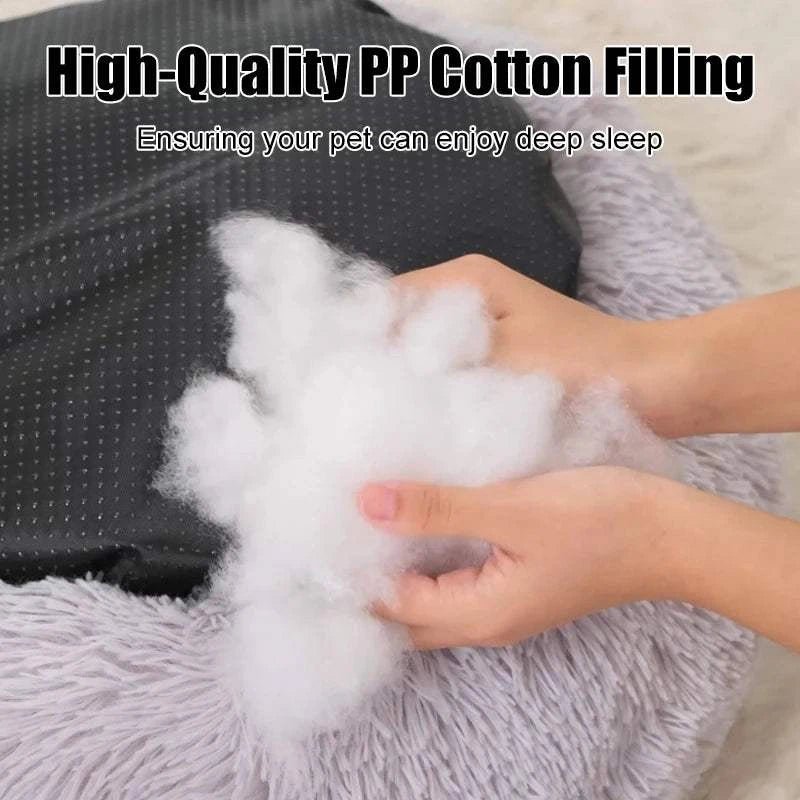 Donut Dog Bed Fluffy Donut Dog Bed – Calming & Washable Nest