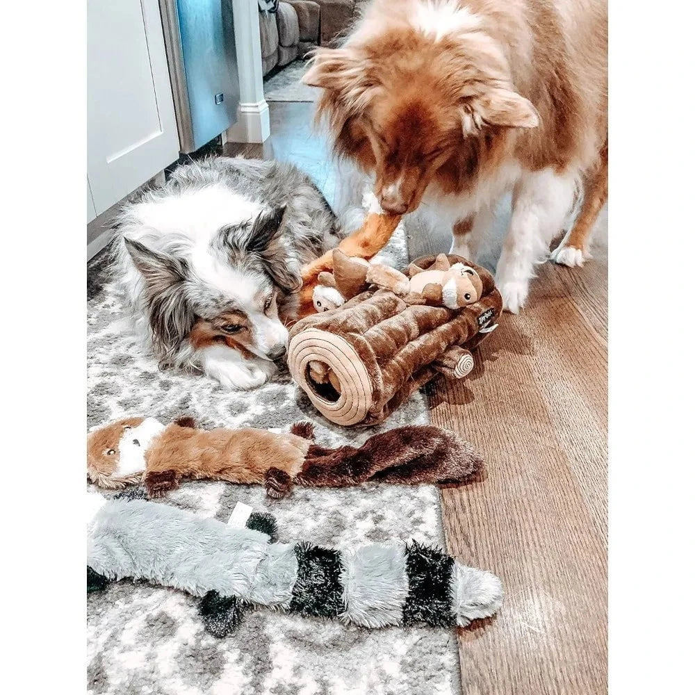 Plush Dog Puzzles brown-1pc / United States Interactive Hide & Seek Dog Puzzle Toy – Chipmunk Fun
