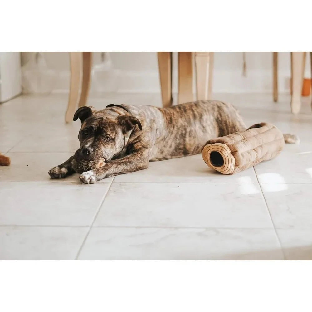 Plush Dog Puzzles brown-1pc / United States Interactive Hide & Seek Dog Puzzle Toy – Chipmunk Fun