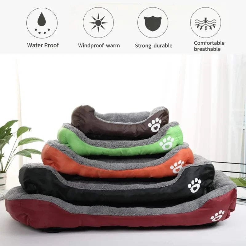 Orthopedic Dog Bed Large Waterproof Pet Bed – Washable Plush Mat
