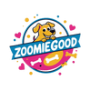 Logo of Zoomie Good with a cartoon dog and colorful design on a white background