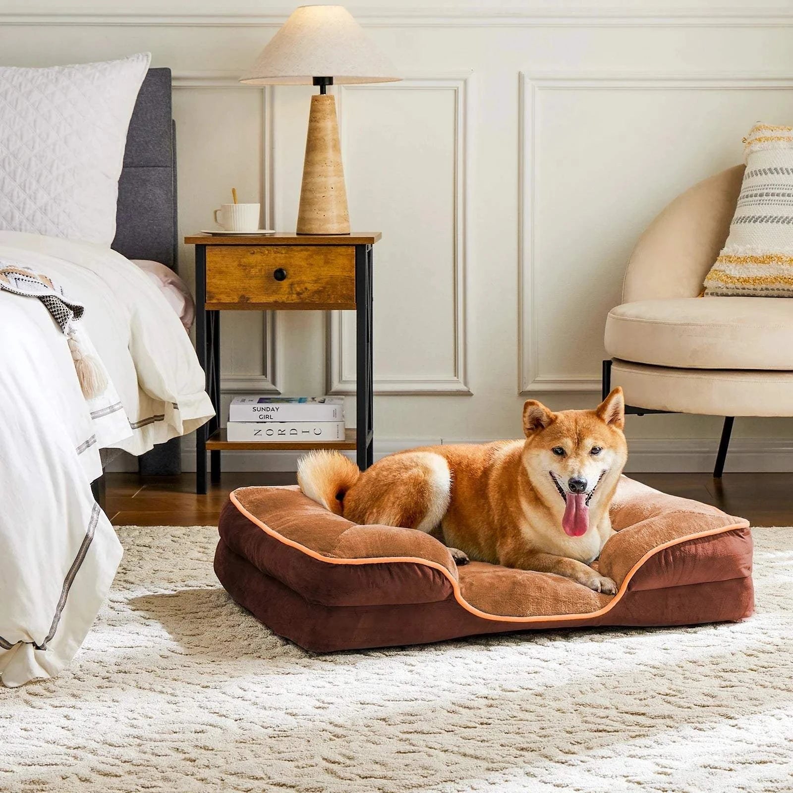 Orthopedic Dog Bed Tea Brown / M / United States Orthopedic Memory Foam Dog Bed