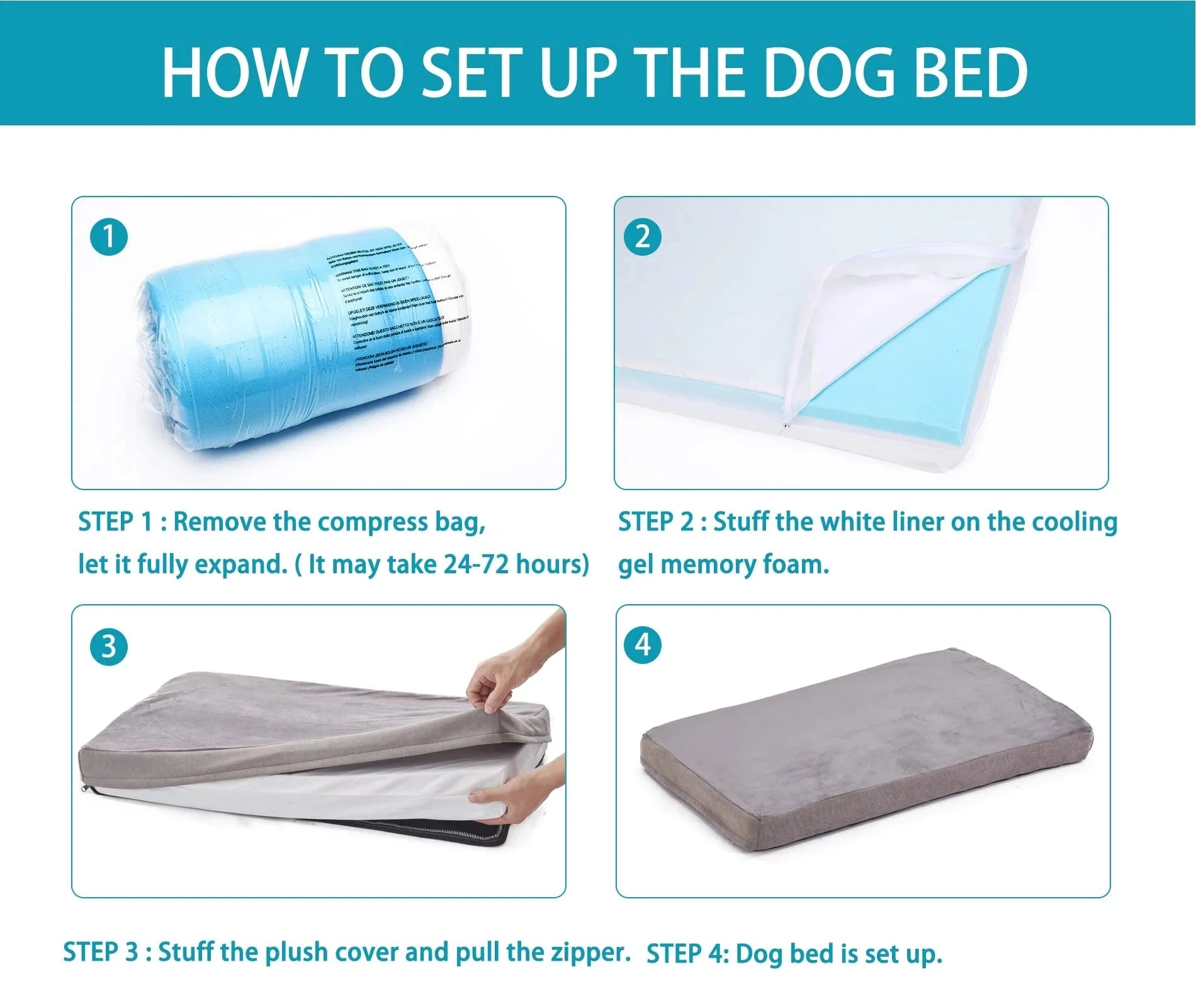 Orthopedic Dog Bed Orthopedic Waterproof Dog Bed with Washable Cover
