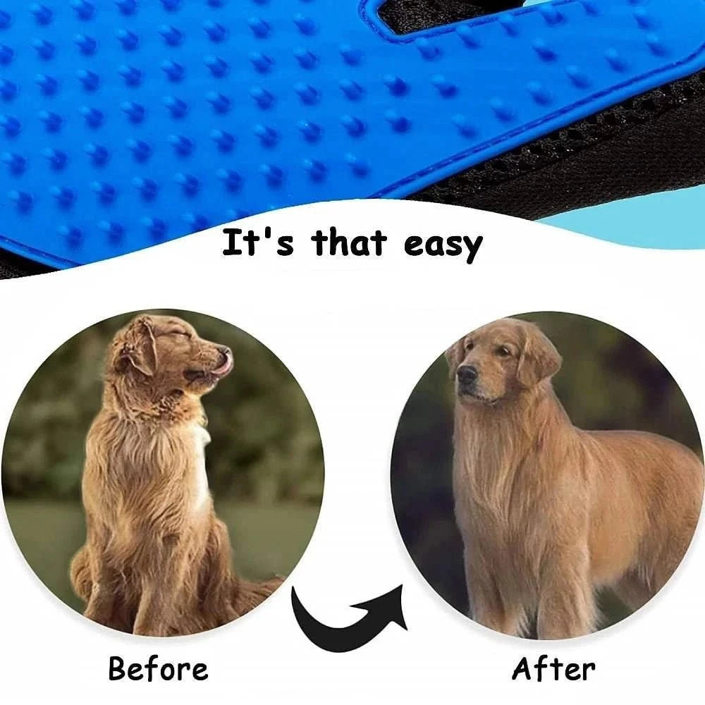 Pet Grooming Glove Random color M Pet Grooming Glove – Shedding & Massage Mitt for Dogs