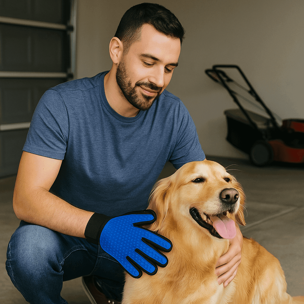 Pet Grooming Glove Random color M Pet Grooming Glove – Shedding & Massage Mitt for Dogs