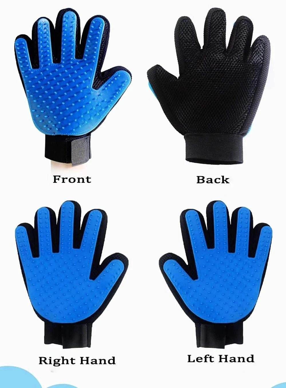 Pet Grooming Glove Random color M Pet Grooming Glove – Shedding & Massage Mitt for Dogs