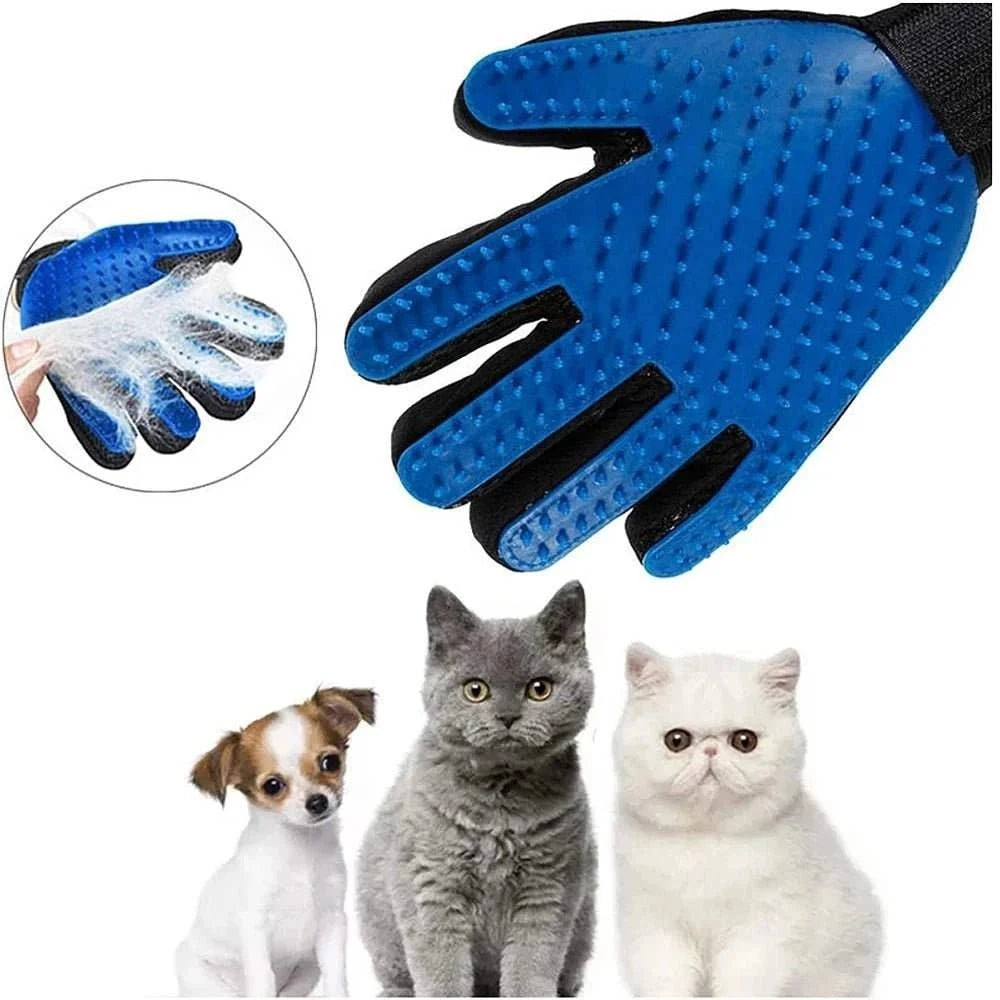Pet Grooming Glove Random color M Pet Grooming Glove – Shedding & Massage Mitt for Dogs