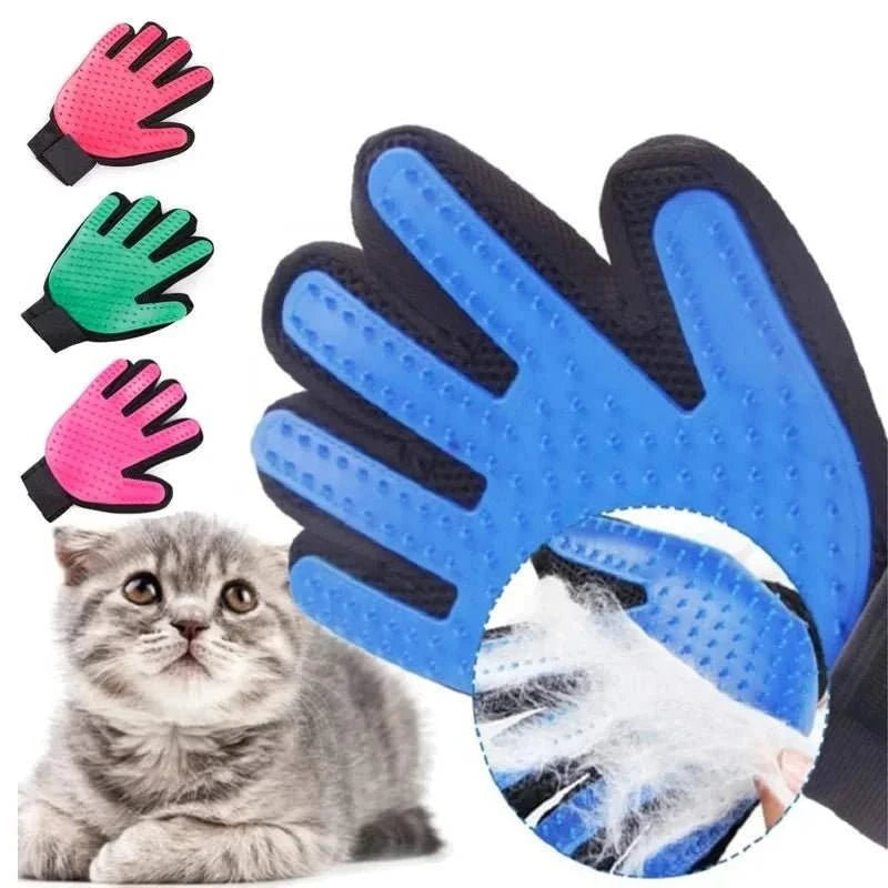 Pet Grooming Glove Random color M Pet Grooming Glove – Shedding & Massage Mitt for Dogs