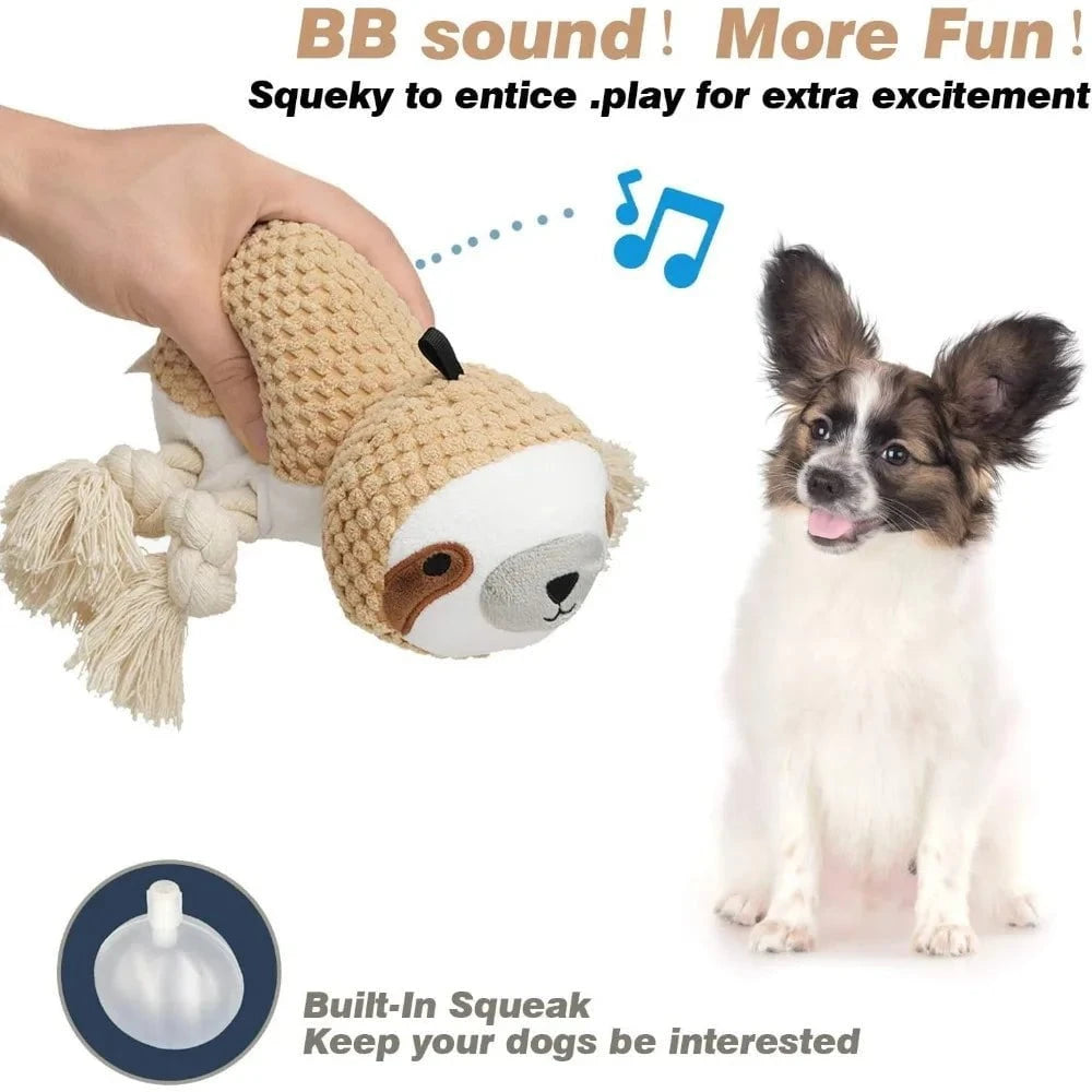 Squeaky Dog Toy Brown-1pc / United States Plush Panda Squeaky Dog Toy for Small Dogs