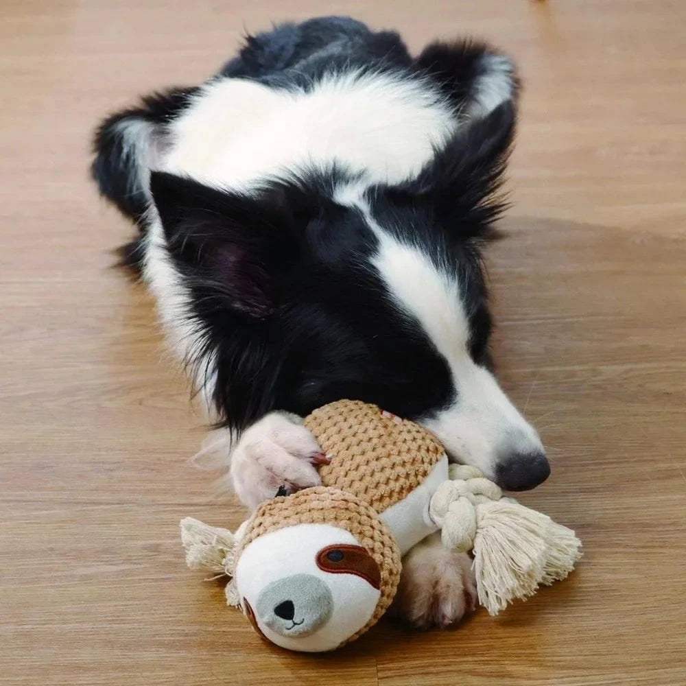 Squeaky Dog Toy Brown-1pc / United States Plush Panda Squeaky Dog Toy for Small Dogs