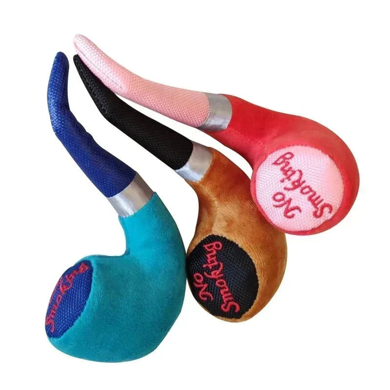 Plush Pipe Squeaky Dog Toy Plush Pipe Squeaky Dog Toy – Soft & Durable Fun